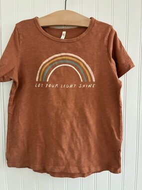 Rylee + Cru Let Your Light Shine  Short-Sleeve Tee with Rainbow Graphic
